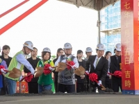 桃園首條自建的軌道建設綠線捷運高架南段15日舉行開工祈福典禮